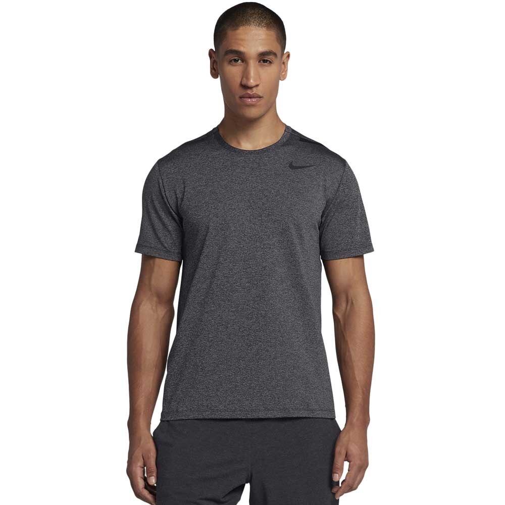 Nike Mens Dri-Fit Hypermax Short Sleeve Training T-Shirt - Heathered Black Large